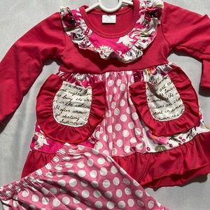 Little girls polkadot outfit
